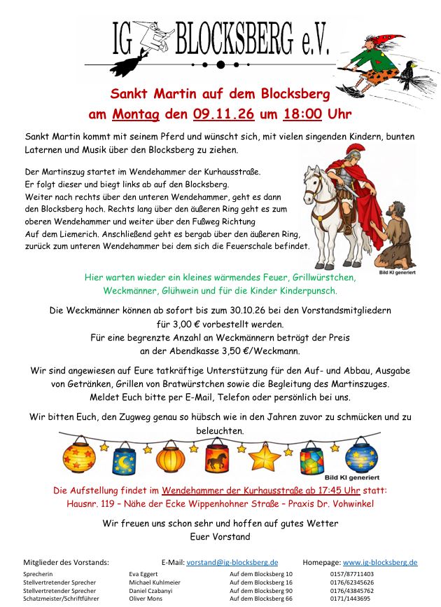 Flyer Sankt Martin 2026